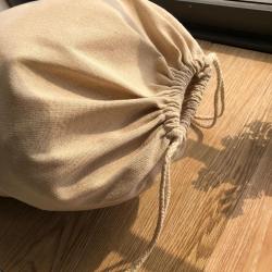 Custom Logo Printed Cotton Linen Jute Bag With String