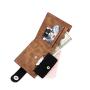 ZR550 Men's Short Buckle Coin Wallet ID Card Pu Wallet Horizontal Square Zipper Grid Card Slot Casual Business Father's Day Gift