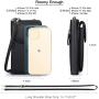 Custom trendy girl handbag small pu leather card wallet purse crossbody mobile phone bag for women fit for iphone