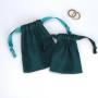 Custom Emboss Logo Suede Microfiber Jewelry Drawstring Bag Luxury Jewelry Gift Packing Suede Pouch