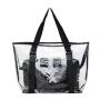Big capacity transparent 2 pc jelly tote bag for women