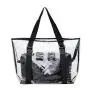 Big capacity transparent 2 pc jelly tote bag for women