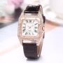 2022 Fashion Leather Woman Wrist Watch Band Quartz Wristwatch Luxury Gold Watch Creative Ladies Quartz digital watches For Women