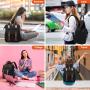 LOVEVOOK Multifunctional Smart Backpack Travel Lightweight Ladies College Bookbag Business Laptop Backpack With USB Port Women