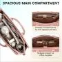 LOVEVOOK 2pc 15.6in quilted Tote Bag Business office Work Bags Office briefcase with Clutch Purse Handbag Laptop Bag for Women