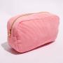 Keymay High Quality Fall Winter Promotional Navy Blue Pink Lilac Nude Cosmetic Pouch Make Up Bag Cosmetic Corduroy Makeup Bag