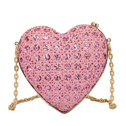 KBW603 Hot Sale Heart Shape Women Bag New Fashion PU Cute Girls Shoulder Crossbody Ladies Clutch Evening Bag