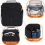 Custom Logo Printed Portable Oxford Insulated Lunch Tote Bag Reusable Adjustable Strap Thermal Lunch Cooler Shoulder Bag