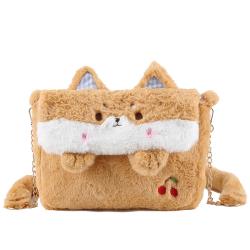 2022 Custom Fashion Cute Cartoon Sling Shoulder Bag Plush Frog Crossbody Bags for Girls