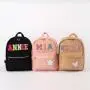 Keymay RTS High Quality Personalized Chenille Varsity Patches Teddy Sherpa School Book Bag Children School Bags Plush Backpack