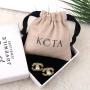Custom Logo Printed Mini Cotton Twill Ring Earring Storage Bag Recycled Drawstring Cotton Necklace Jewelry Pouch