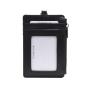 Premium Durable PU Leather ID Badge Name Card Holder With Double Stitches Neck Straps Lanyards