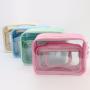 Keymay Rts Stock Gold Zipper S M L Xl 5 Colors Waterproof Toiletry Wash Bag Clear Makeup Bag Pvc Pouch Transparent Cosmetic Bag