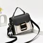 2023 New Fashion Women's Handbag Trend Pu Splicing Soft Handle Women's Car Sewing High-grade Texture Solid Color Shoulder Bag