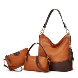 New trendy and fashionable women's single shoulder crossbody 3-piece set