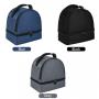 BSCI Factory Double Layer Lunch Bag Blue and Black Color Portable 600D Polyester Breastmilk Insulated Cooler Diaper Bag