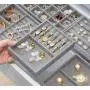 HR738 Flocking Jewelry Box Desktop Bedroom Storage Earrings Jewelry Box Jewelry Ring Box Small Household Large Velvet Plate
