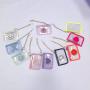 Fashion Designer Women PVC Card Holder Keychain Mini Bag Ladies Lipstick Organizer Purse Mini Wallets Kids Clear Cute Coin Purse