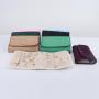 Custom Luxury Folded Nylon Suede Microfiber Necklace Ring Earring Bracelet Gift Jewelry Pouch Organizer Bag Jewelry Packaging