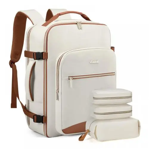 LOVEVOOK 40L large Hiking Backpack Carry On Backpack Outdoor Sports Rucksack Casual Daypack School Bag 4pc Women Travel Backpack