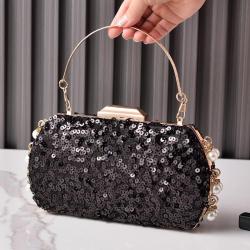 New sequined evening bag beads retro shiny party bag evening dress clutch bag fashion handbags for ladies