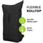 Large Smell Proof Backpack Rolling Top Backpack with Carbon Lining Scent Proof Protection