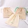 Eco-Friendly Different Size Cotton Linen Baby Shoe Dust Bag For Packaging Shopping Drawstring Muslin Shoe Pouch