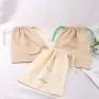 Eco-Friendly Different Size Cotton Linen Baby Shoe Dust Bag For Packaging Shopping Drawstring Muslin Shoe Pouch