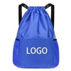 BSCI Factory Custom Bundle Pocket Drawstring Training Backpack Waterproof Travel Daypack Gym Sport Draw String Back Bag