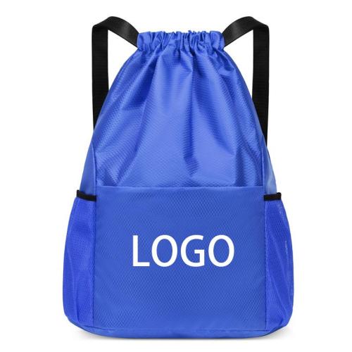 BSCI Factory Custom Bundle Pocket Drawstring Training Backpack Waterproof Travel Daypack Gym Sport Draw String Back Bag