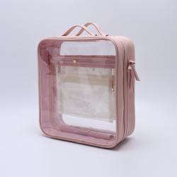 All-in-one Bathroom Toiletry Bags Women Portable Clear Separated Wash bag Makeup Organizer Transparent Cosmetic Travel Pouch