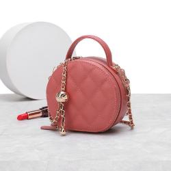 2024 Custom Embroidery Genuine Leather Round Handbag For Women Ladies Luxury Bag