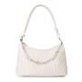 Summer Newest Pearl Chain Para Mujeres Bolso Bolsas Square Small Hand Bags For Women Pleated Leather Lady Designer Shoulder Bag
