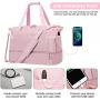 KBW500 Gym Bag for Women Sports Travel Duffel Bag with USB Charging Port Weekender Overnight Bag with Wet Pocket