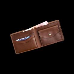 Genuine leather coin wallet RFID men wallet for gift with logo added