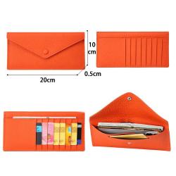 Factory Wholesale New Fashion Long Ladies Card Holder Wallet Minimalist Pu Leather Envelope Purse Custom Logo Wallet Women