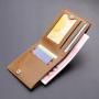OEW026 Men PU Leather Wallets Organizer Card Holders Casual Fashion Short Coin Purse Money Pocket Bags Black