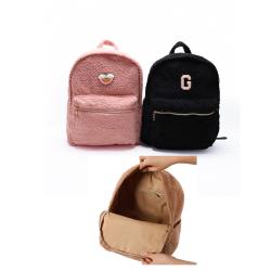 Eco Friendly Cute School Bags Pink Brown Teenager Kids Boys Girls Winter Warm Plush Teddy Book Bags Students Teddy Backpacks