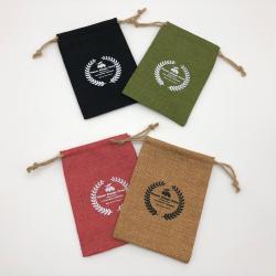 Custom Printed Burlap Jute Christmas Santa Sack Christmas Gift Bag