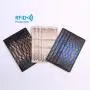 Customized RFID blocking embossed snake genuine leather credit card holder real calfskin business bank atm card holder wallet