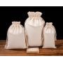 Factory Wholesale Cotton Canvas Rice Bag Drawstring Bunched Mouth Dust Bag Fashionable Environmental Food Packaging