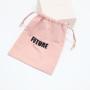 Custom Promotion Washing Cotton Linen Makeup Pouch Luxury Drawstring Gift Skincare Product Packaging Cotton Cosmetic Bag