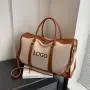 Custom Fitness Tote Bag with Large Capacity for Short-distance Canvas Travel Gym Shoulder Bag For Women
