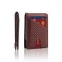 Leather Men Wallet Ultra Slim Carbon Fiber Leather Mens RFID Blocking Money Clip Wallet