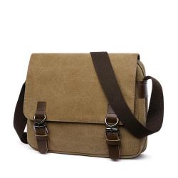 MGB034 Men's Single Shoulder Bags Canvas Vintage Messenger Crossbody Business Mobile Phone Bag Sling Casual Black Men Bag