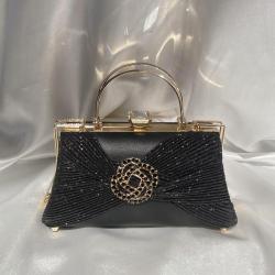 Wedding Fashion rhinestone evening purse luxury new design satin fabric crystal clutch bag elegant banquet clutches