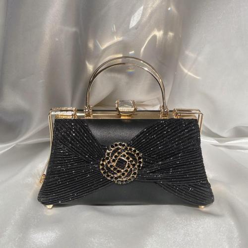 Wedding Fashion rhinestone evening purse luxury new design satin fabric crystal clutch bag elegant banquet clutches