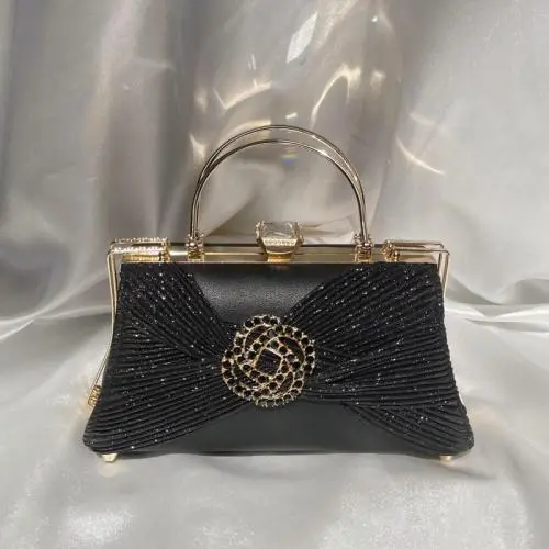 Wedding Fashion rhinestone evening purse luxury new design satin fabric crystal clutch bag elegant banquet clutches