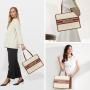 LOVEVOOK 2023 Women Fashion Handbags 2pcs/set shopping Tote Bag Shoulder Bag with clutch Purse Canvas bags women handbags ladies