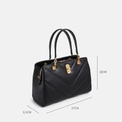 2024 New Ladies Handbag V Shape Stitching Pu Leather Bag Shoulder Chain Bag Crossbody Bag For Women